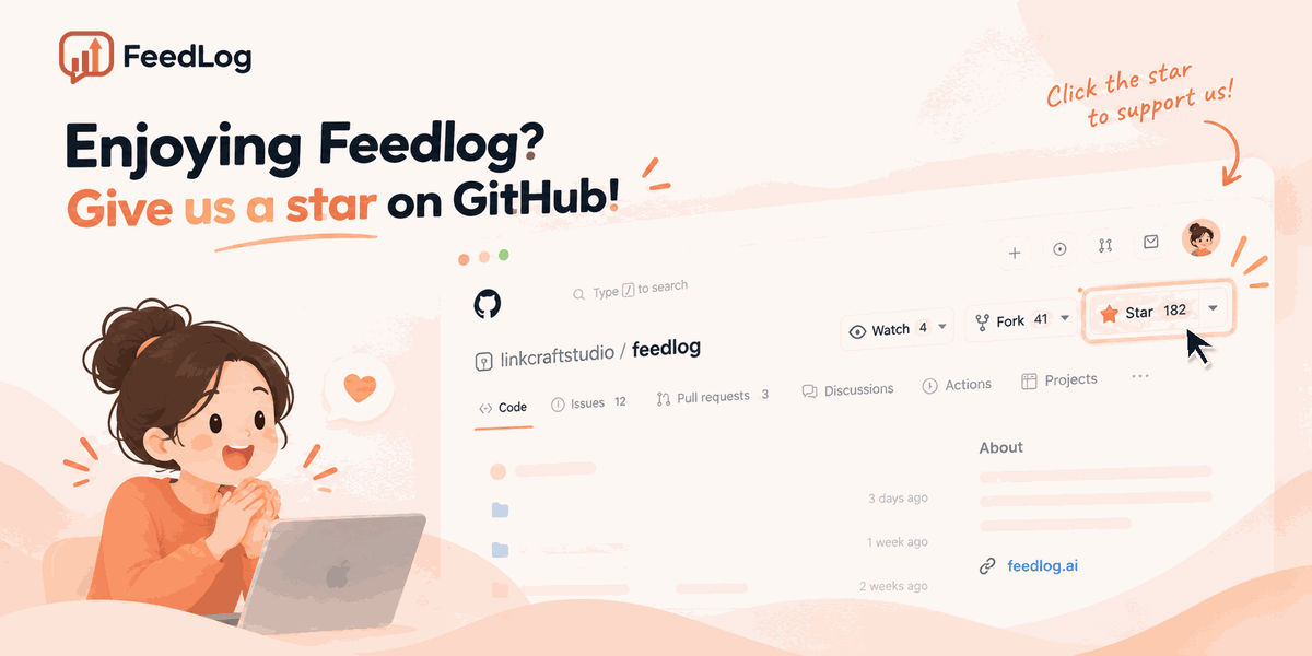 Star FeedLog on GitHub